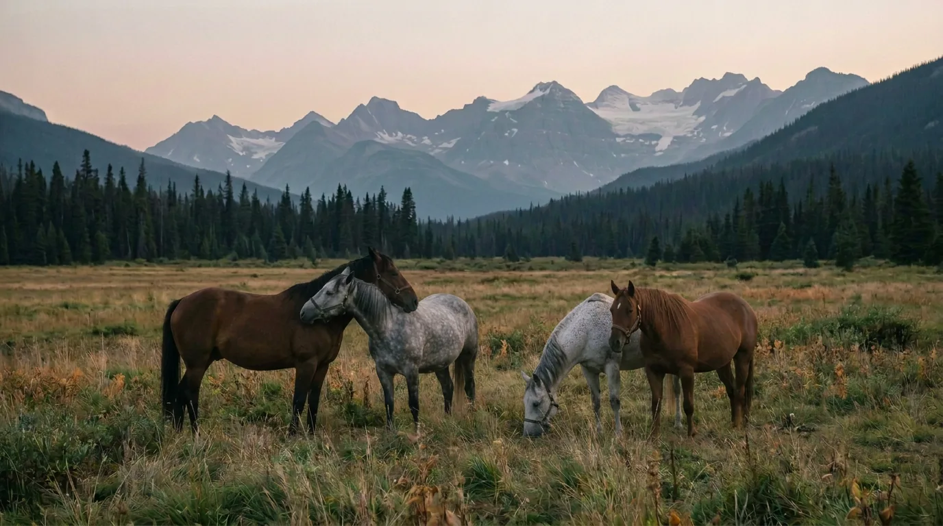 Chevaux en liberté, Élevage de la Madeleine et Écuries Yann Laverrière, Haute-Savoie
